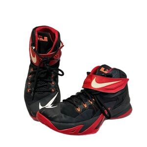 Nike Lebron Zoom Soldier VIII 8 Black University Red Shoes Mens 12 653641-016